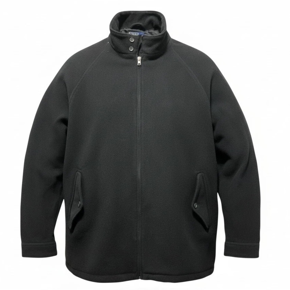 Polo Ralph Lauren Full Zip Black Wool Jacket Size XXL